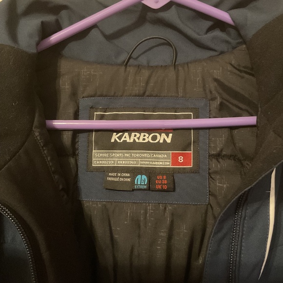 KARBON WOMENS WINTER SKI JACKET SIZE 8 NAVY BRAND NEW - Picture 2 of 5